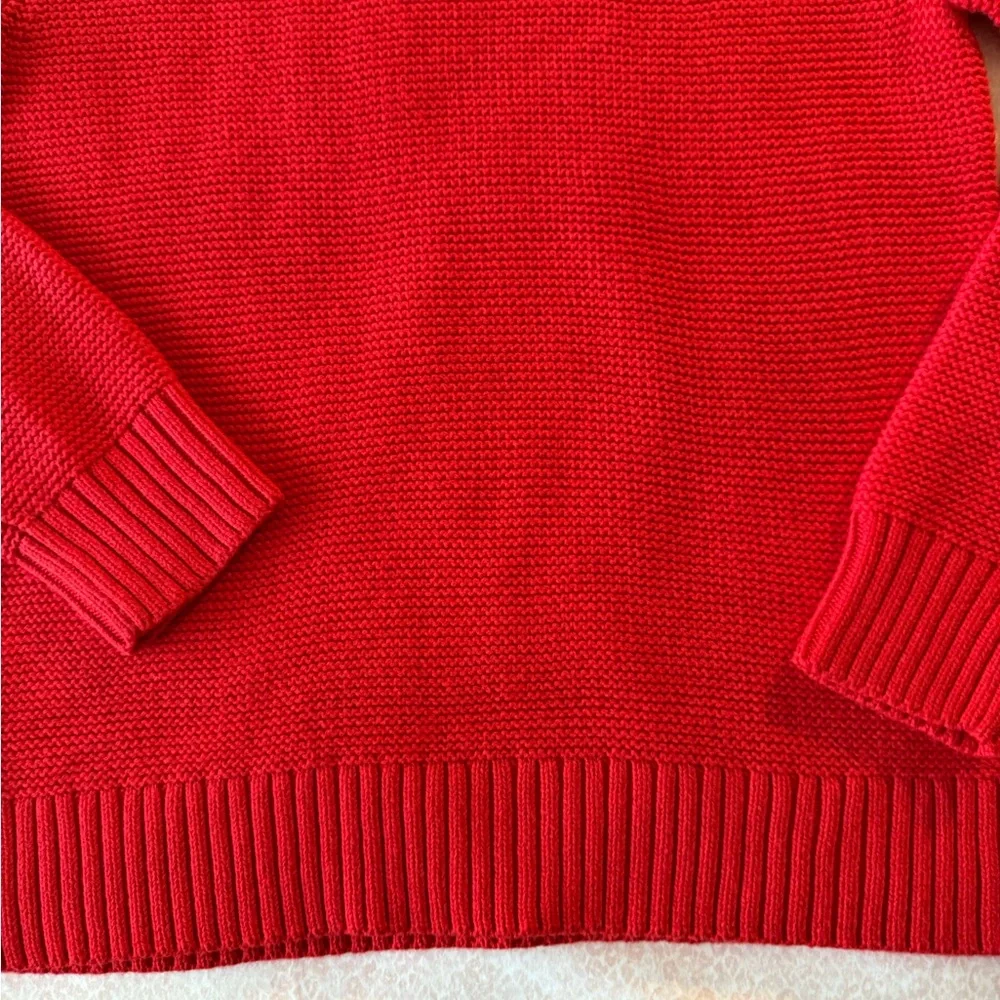 J. Crew Vibrant Red Crew Neck Sweater